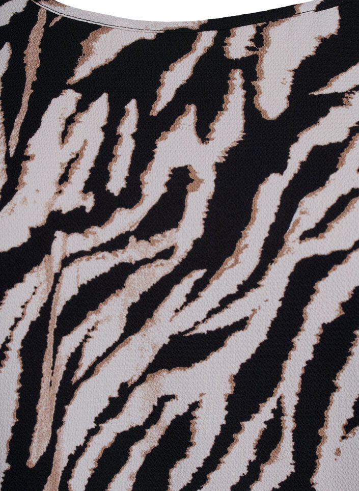 Dress with print and short sleeves, Black, Packshot image number 2