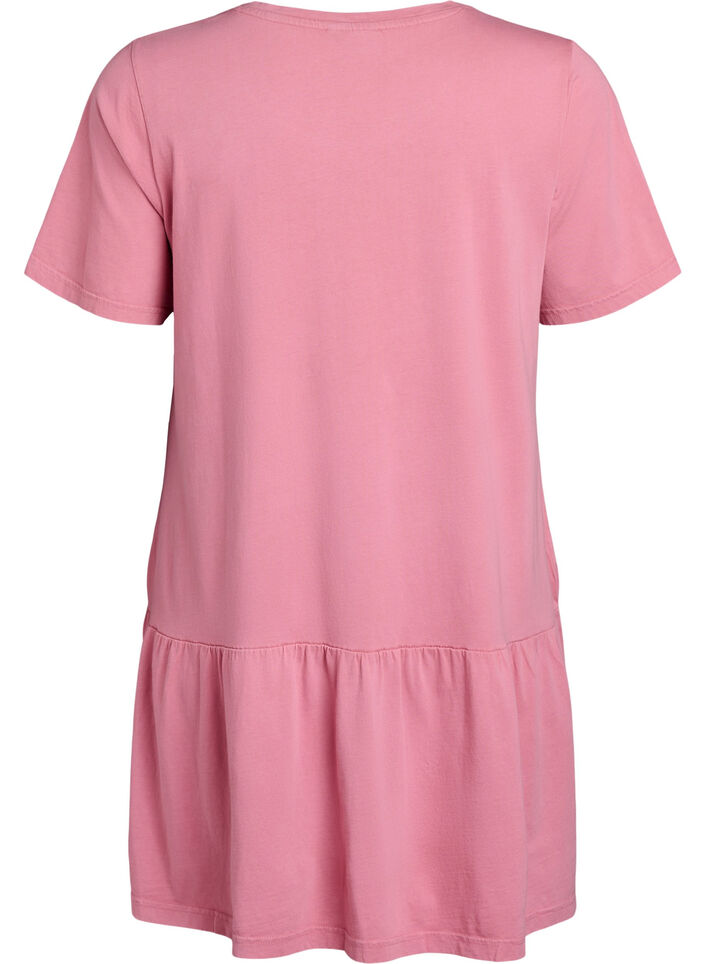 Short A-line dress with a washed look, Rose, Packshot image number 1