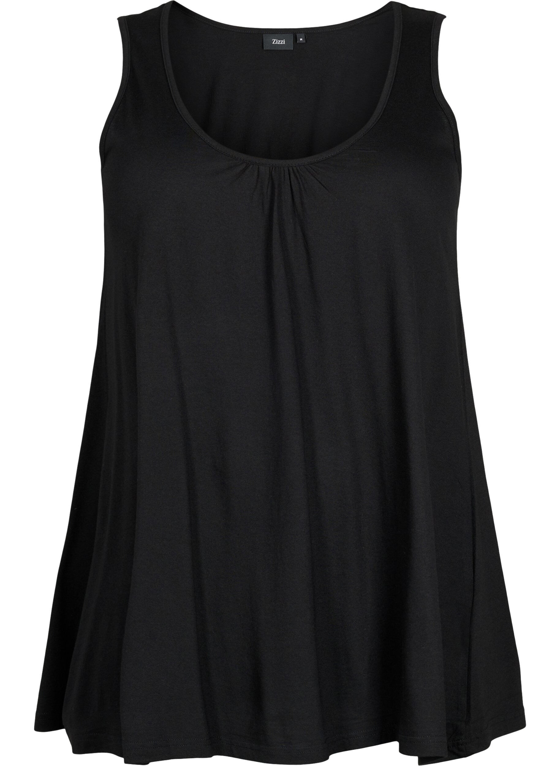 Zizzifashion Top with a-shape and round neck, Black, Packshot image number 0