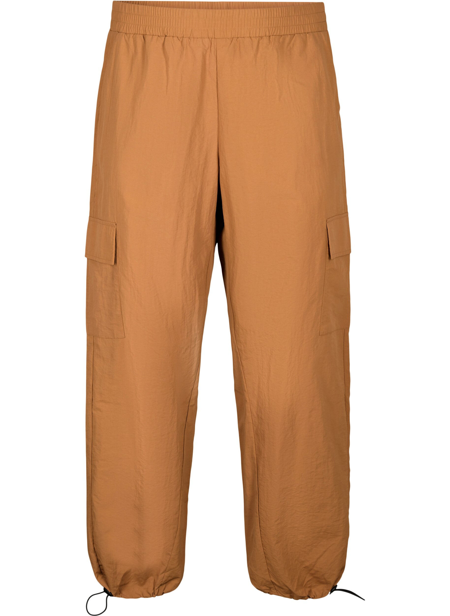 Zizzifashion Cargo pants with adjustable elastic drawstring, Sand, Packshot image number 0