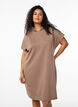 Short sleeve sweat dress in modal mix, Brown, Model image number 0