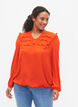 Long-sleeved blouse with frilled details (GRS), Orange.com, Model image number 0