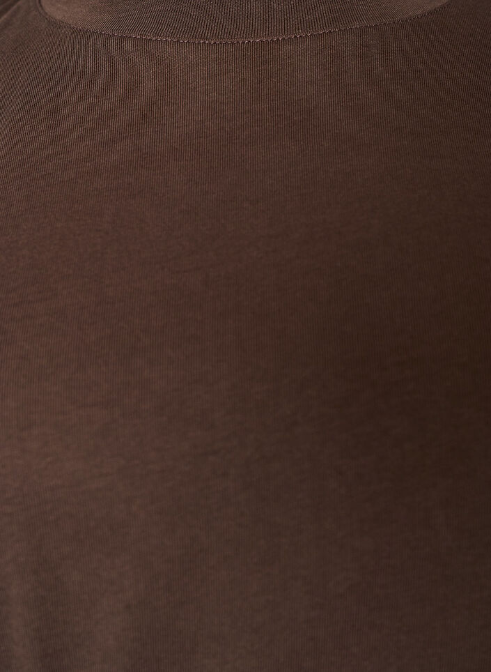 T-shirt with draped detail, Brown, Packshot image number 2