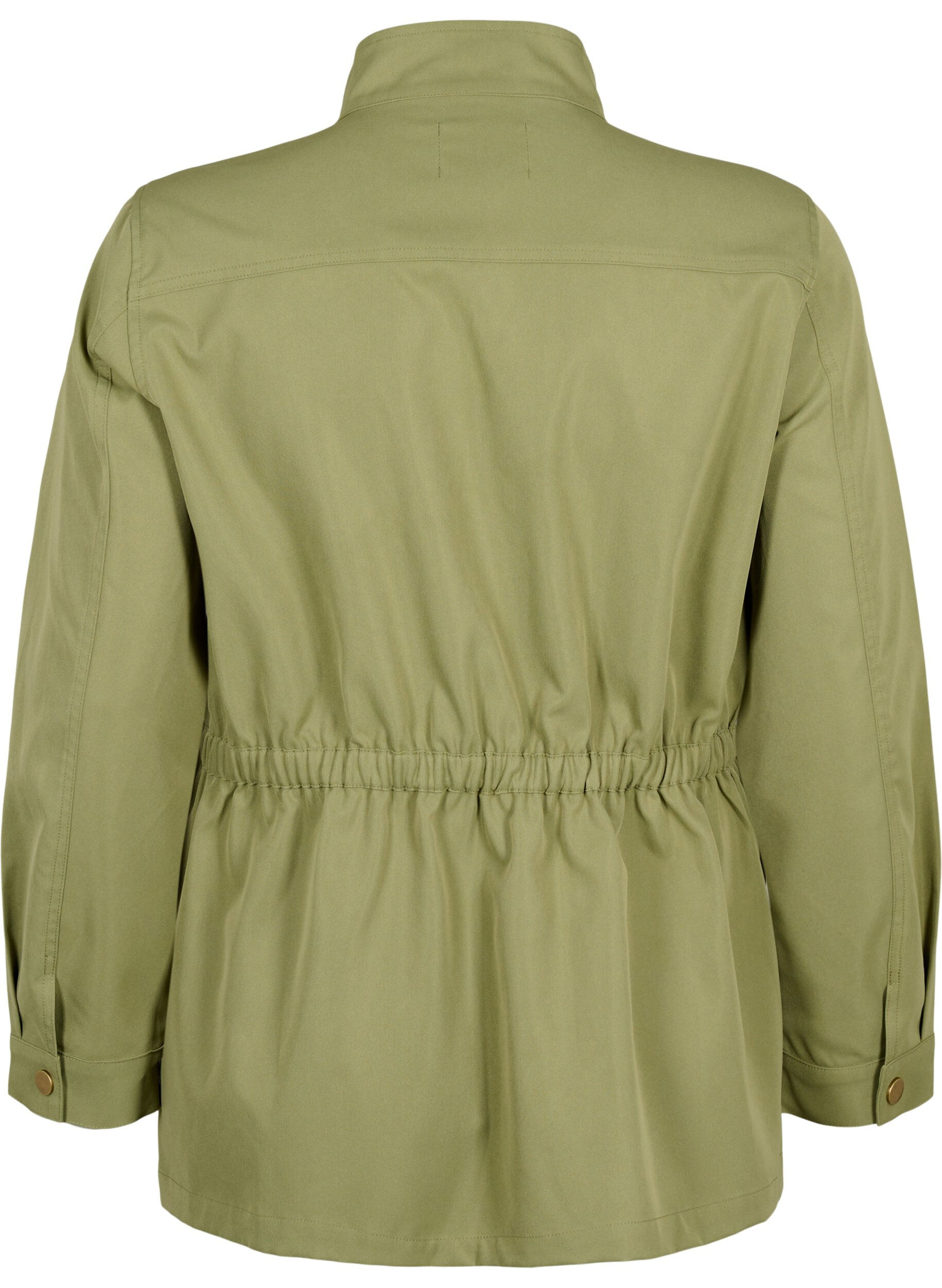 Zizzifashion Army jacket with drawstring waist, Aloe, Packshot image number 1