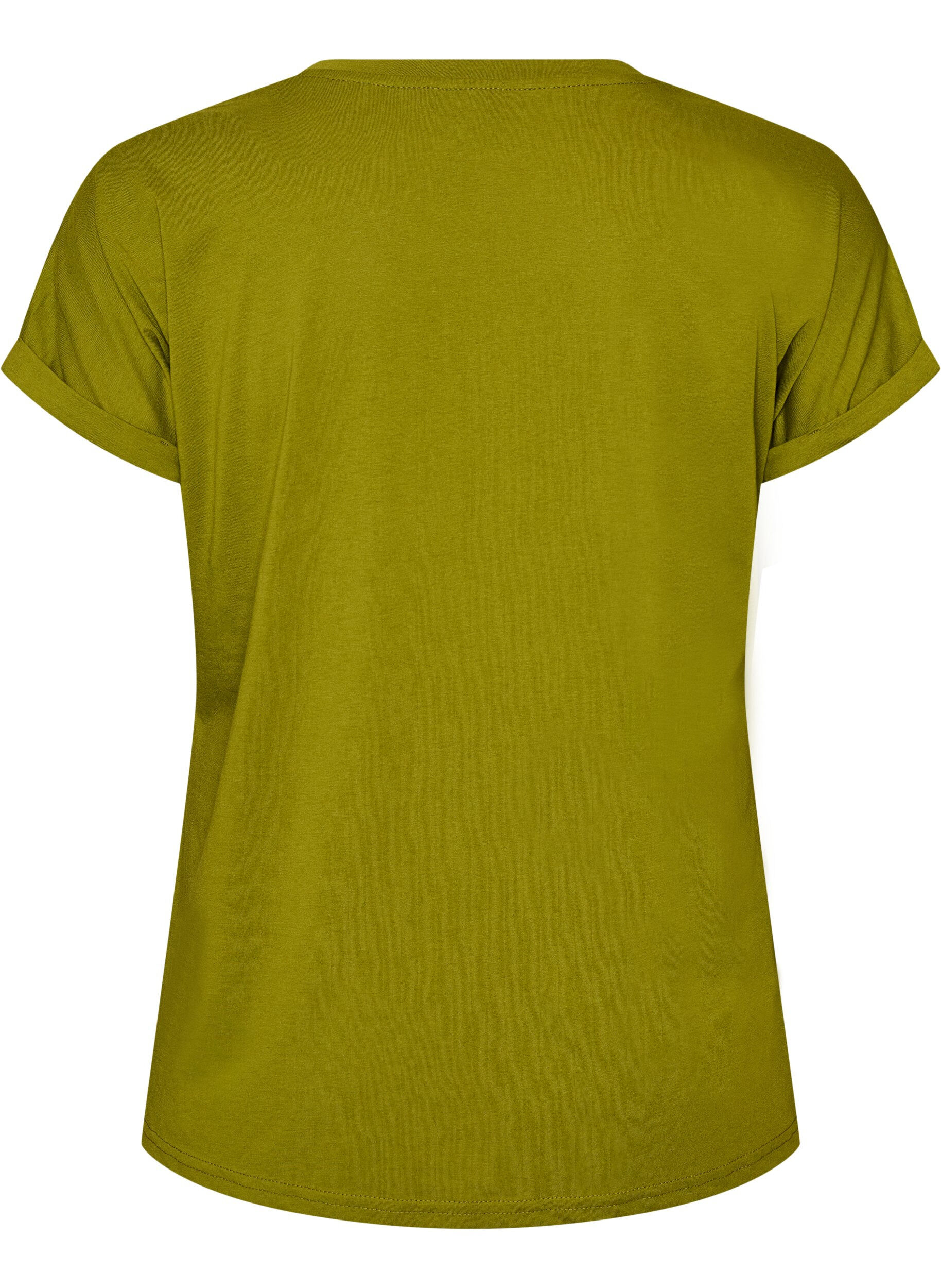 Zizzifashion Short sleeved cotton blend t-shirt, Green, Packshot image number 1