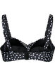 Printed bikini top, Black White Dot, Packshot image number 1