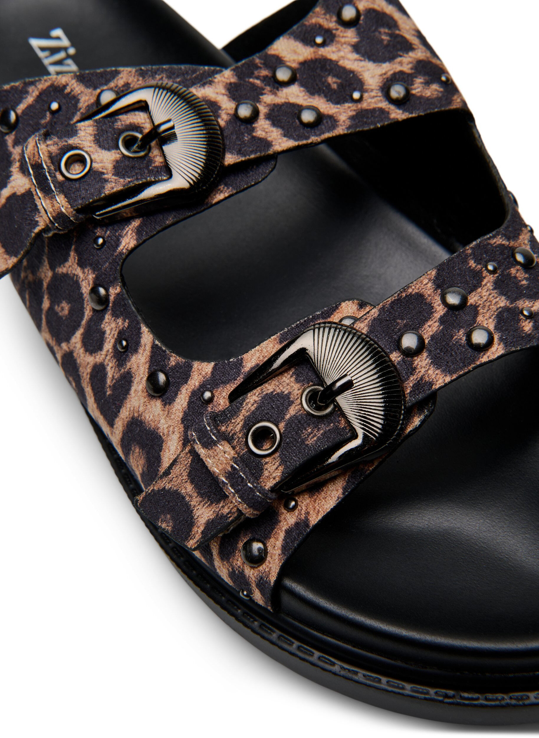 Zizzifashion Wide fit - Sandal with studs, Brown, Packshot image number 3