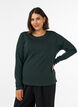 Long-sleeved basic T-shirt with round neck, Green, Model image number 0