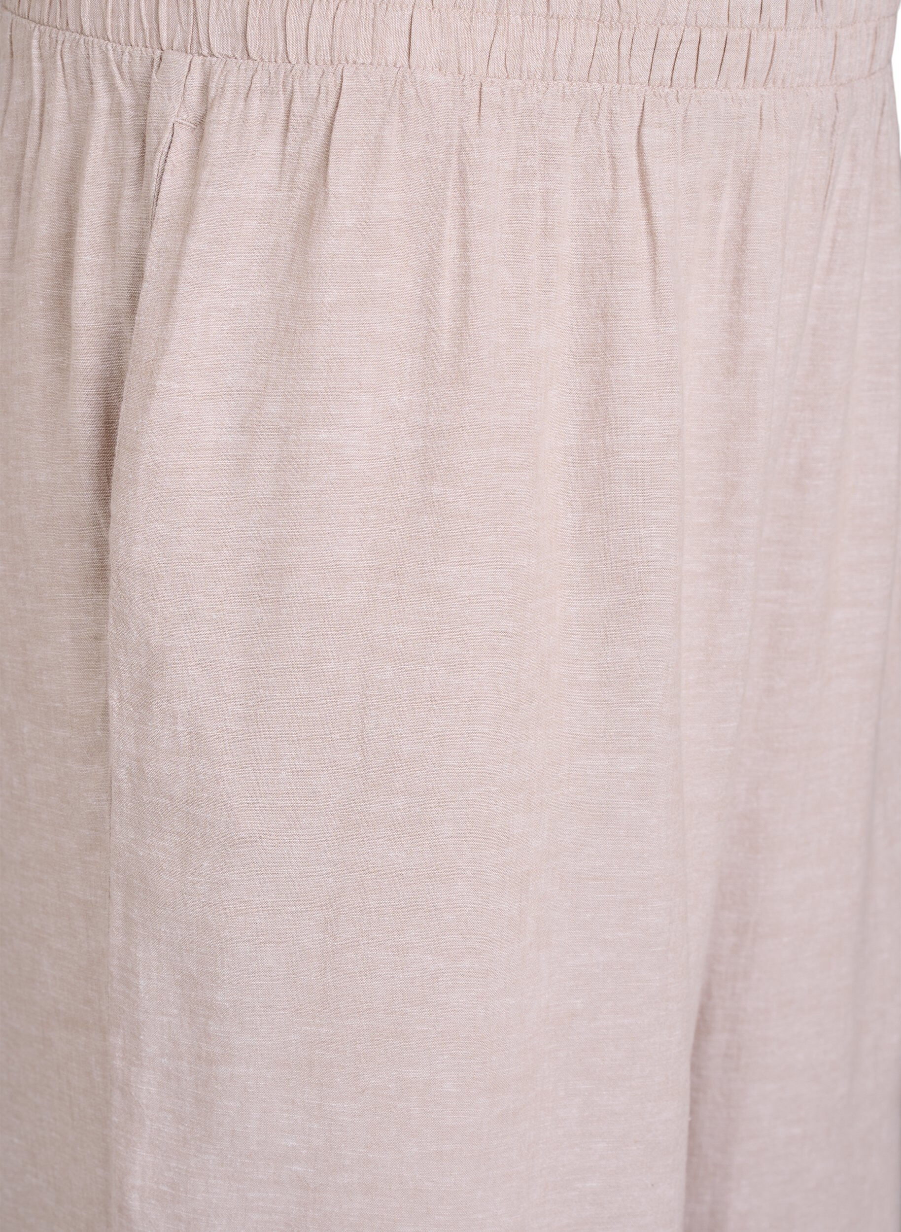 Zizzifashion Loose trousers in linen and viscose, Beige, Packshot image number 2