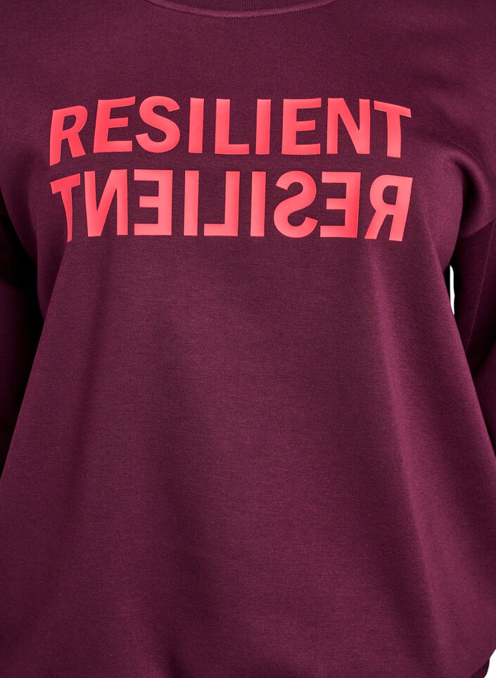 Sweatshirt with front motif, Red, Packshot image number 2