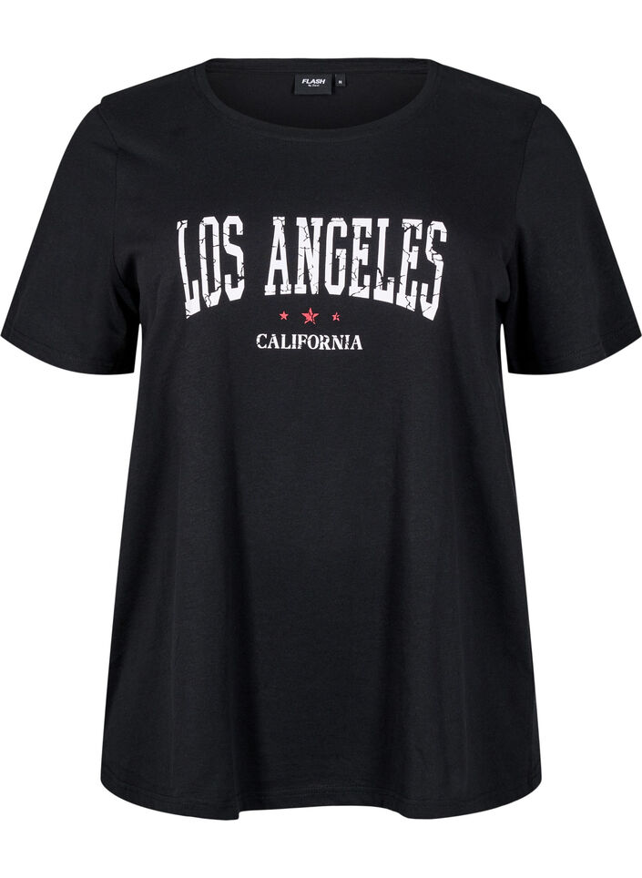 FLASH - T-shirt with motif, Black, Packshot image number 0