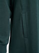 Short sweatshirt dress with high collar and pockets, Green, Packshot image number 3