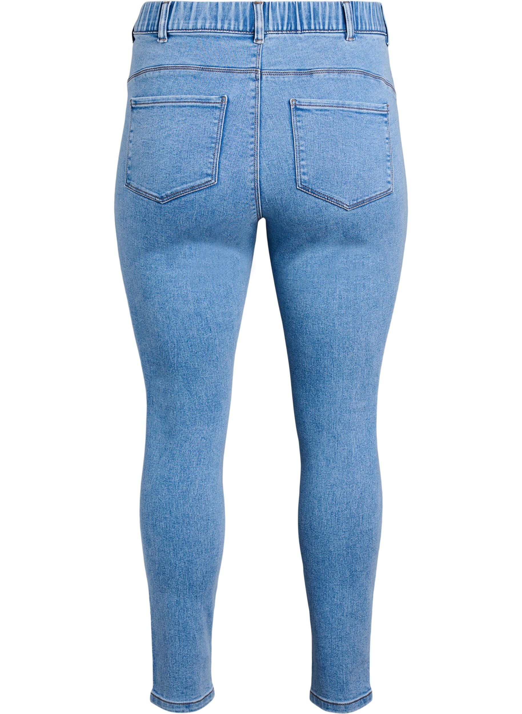 Zizzifashion High-waisted jeggings, Light Blue, Packshot image number 1