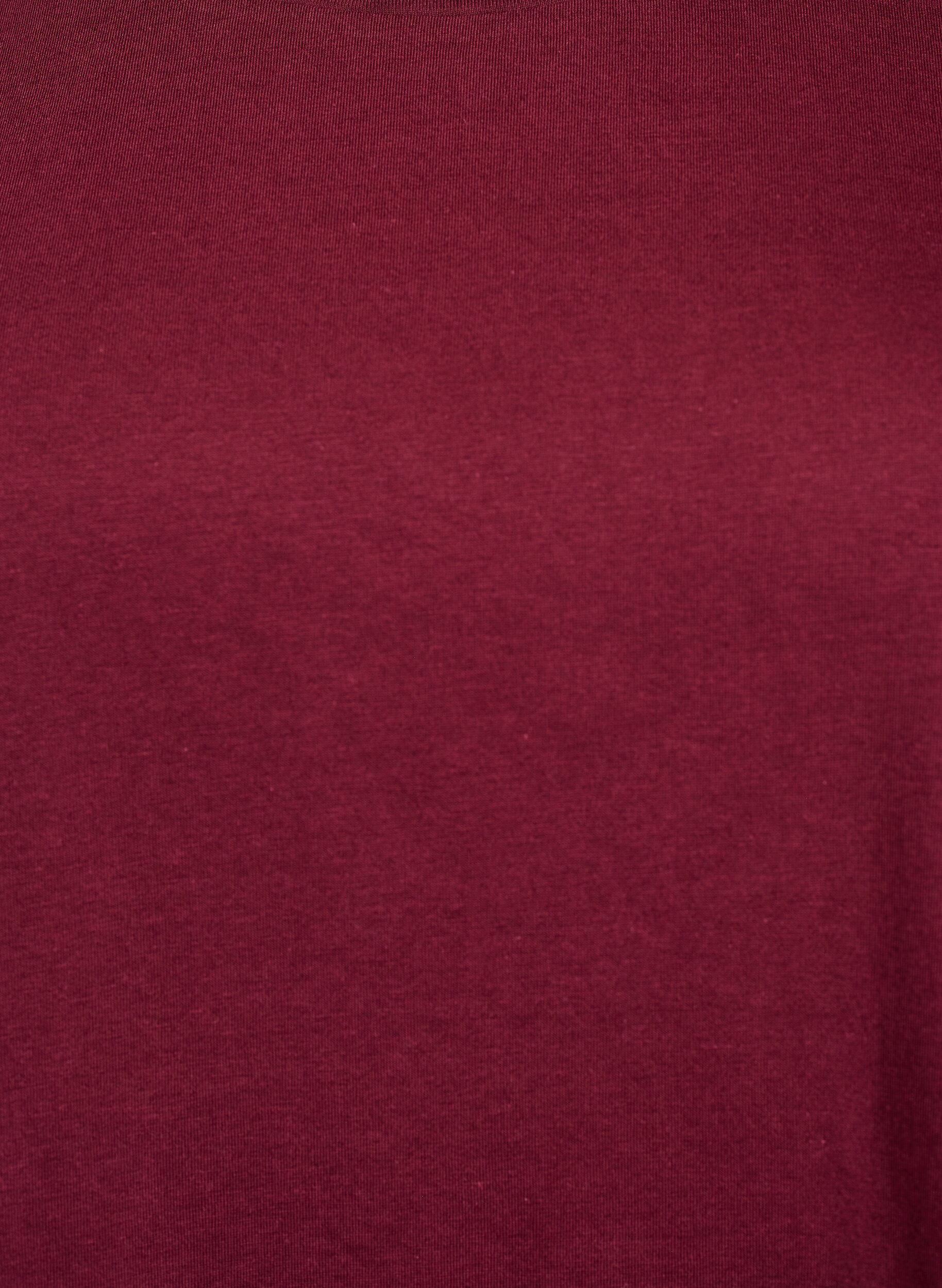 ZizzifashionShort sleeve cotton blend T-shirt, Dark Bordeaux, Packshot image number 2
