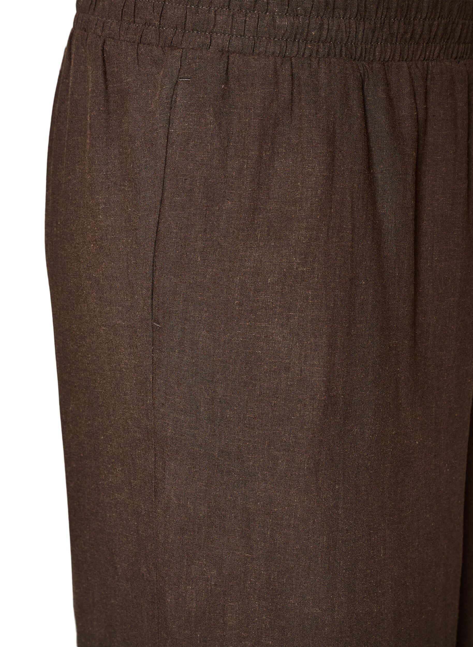 Zizzifashion Wide-leg linen and viscose trousers, Brown, Packshot image number 2