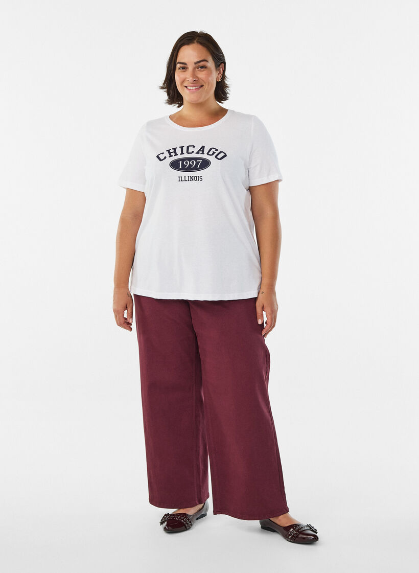 FLASH - T-shirt with motif, White, Model image number 1