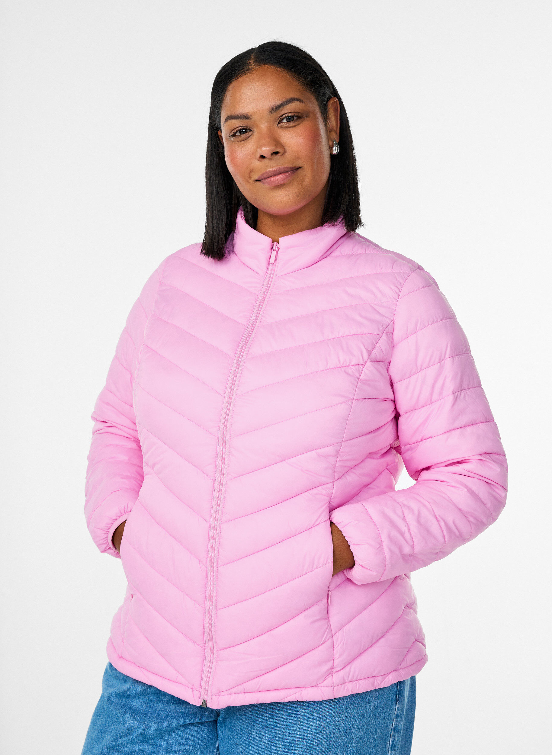 Lightweight jacket with pockets, Pink, Model