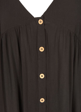 Button-through beach dress in viscose, Black, Packshot image number 2