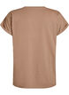Short-sleeved cotton blend t-shirt, Brown, Packshot image number 1