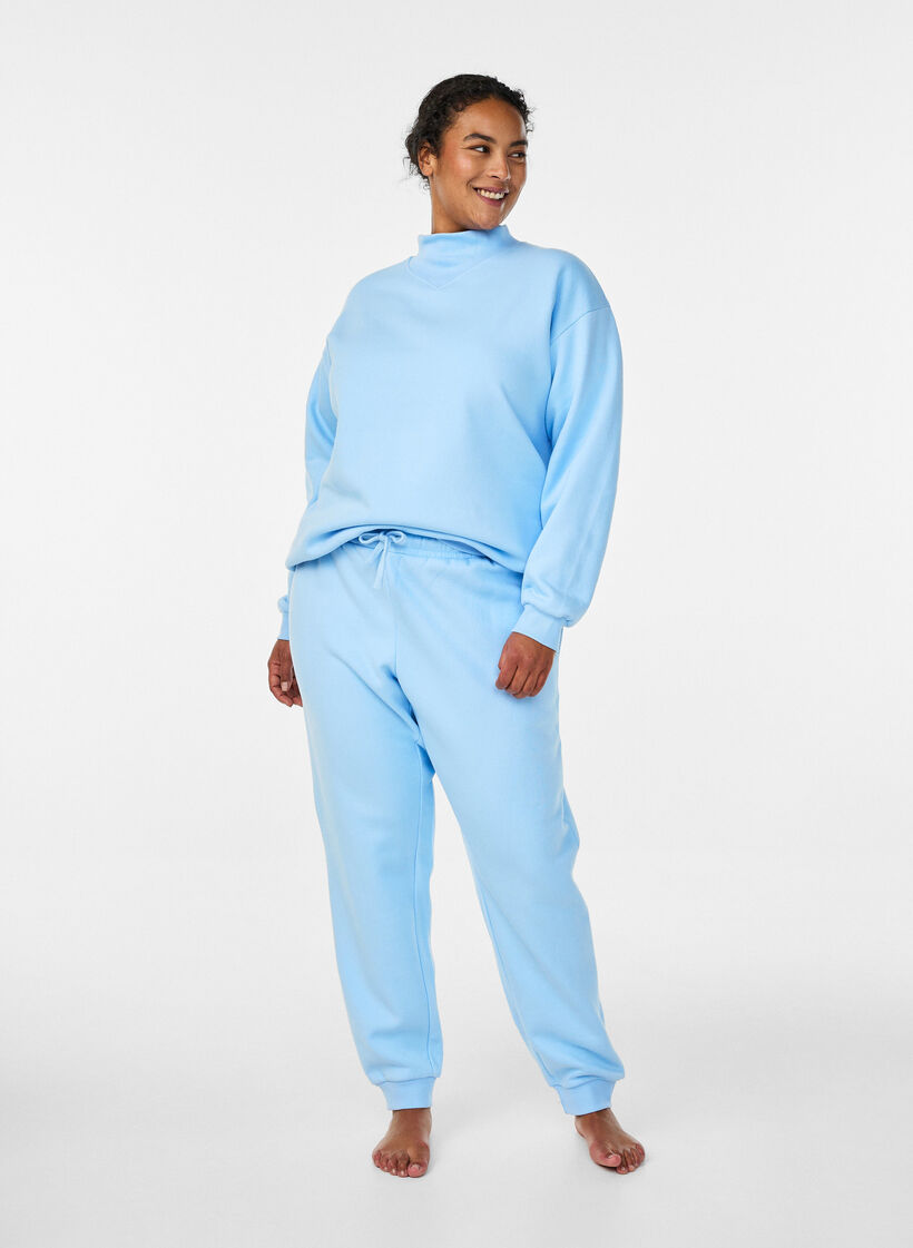 High-waisted joggers, Light Blue, Model image number 0