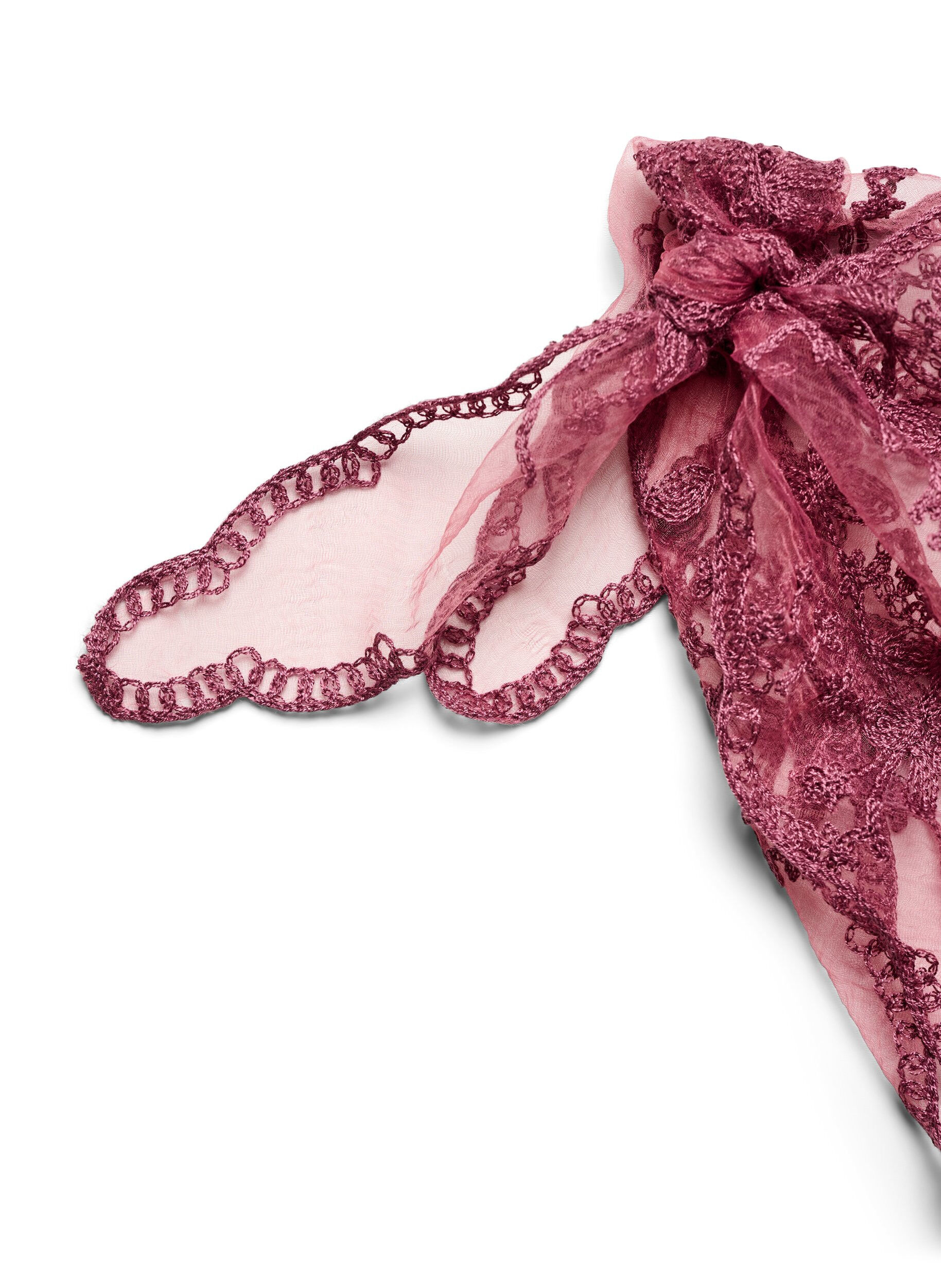 ZizzifashionTriangular lace scarf, Red, Packshot image number 2