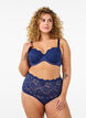 High-waisted hipster briefs with lace, Medieval Blue, Model image number 0