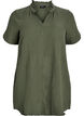 Cotton muslin tunic with short sleeves, Green, Packshot image number 0