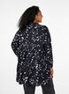 Tunic with print and ruffled collar, Black AOP Print, Model image number 1