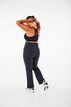 Flared training pants with a high waist, Black, Model image number 2