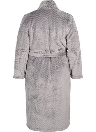 Long dressing gown with pockets, Dark Grey, Packshot image number 1