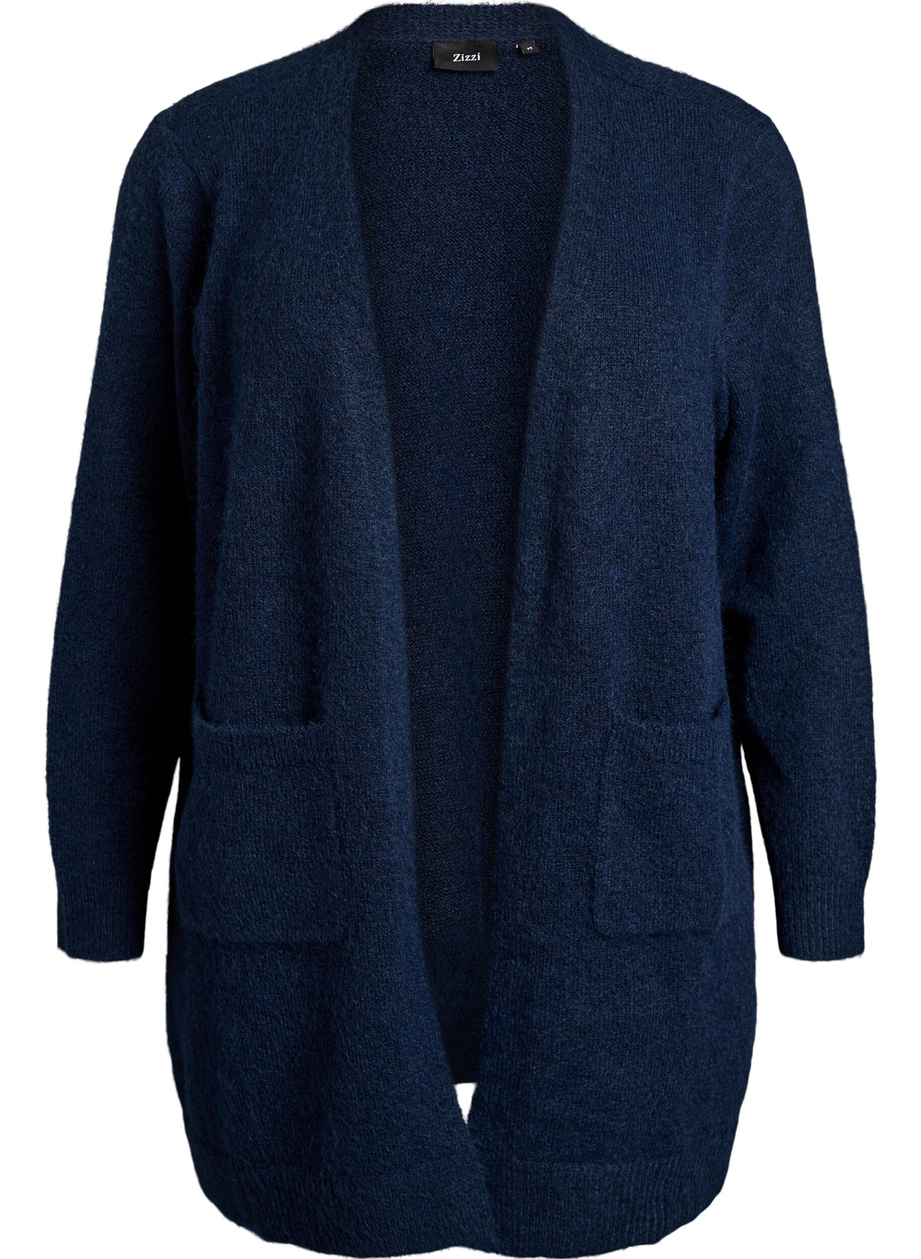 ZizzifashionLong cardigan with pockets, Blue, Packshot image number 0