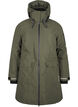 Practical winter jacket with hood and pockets, Green, Packshot image number 0