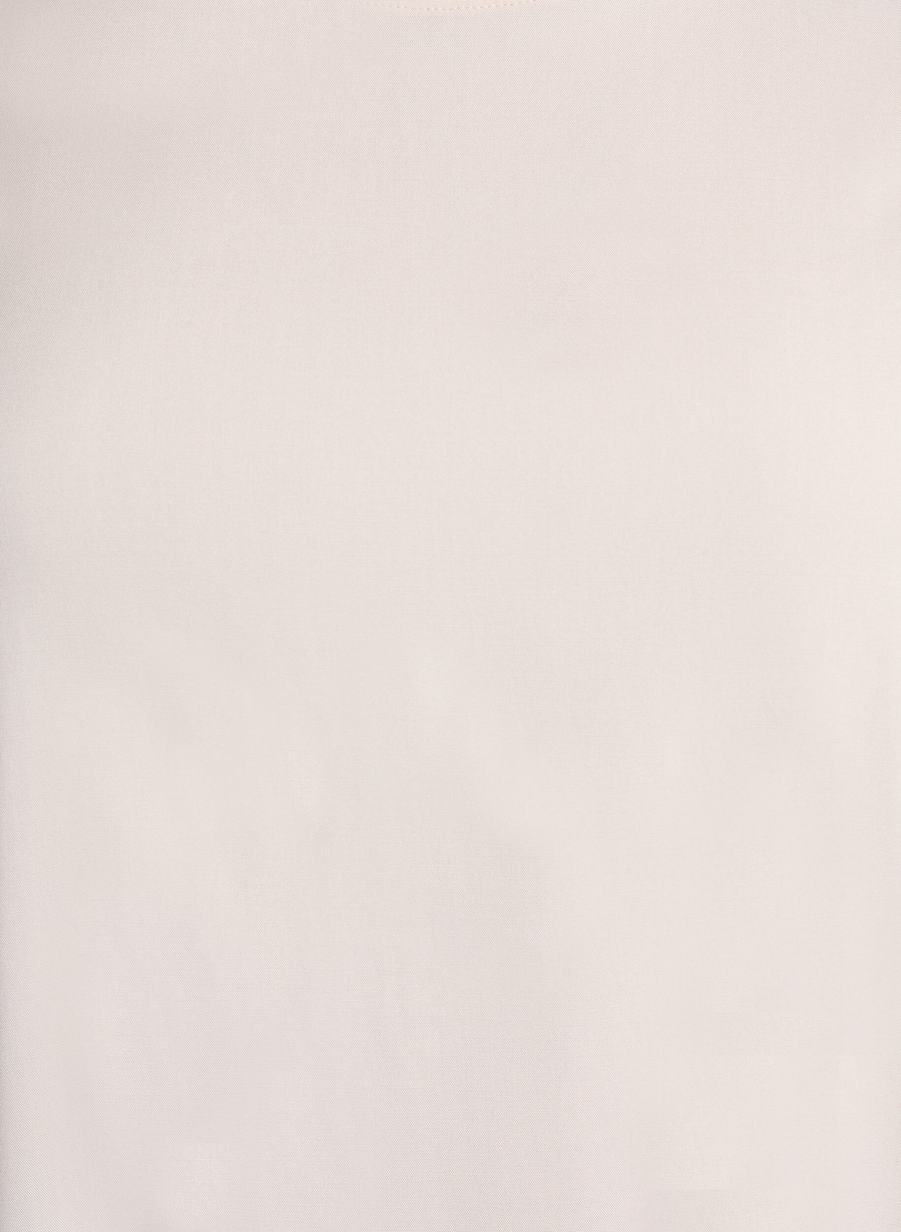 Zizzifashion Short-sleeved woven blouse with round neck, Beige, Packshot image number 2