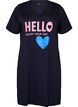 Organic cotton nightdress with V-neck, Blue, Packshot image number 0