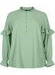 Blouse with ruffles and buttons, Green Bay, Packshot image number 0