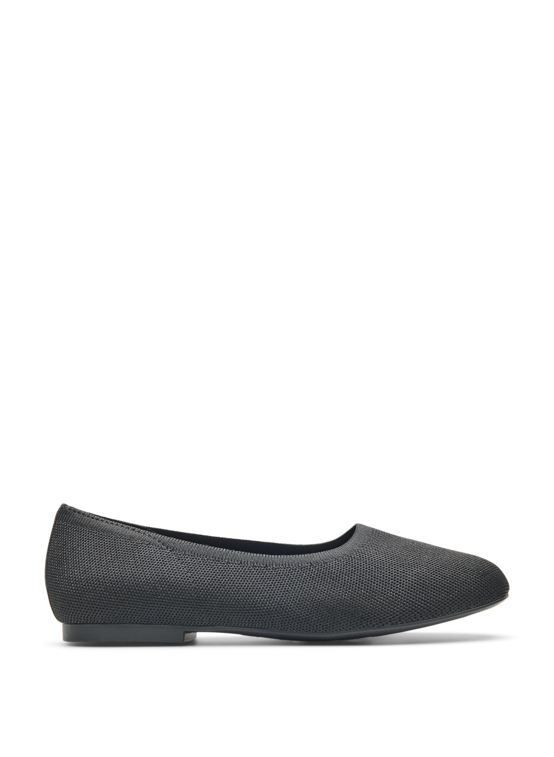 Zizzifashion Ballet flats in a fine-textured fabric, Black, Packshot image number 0