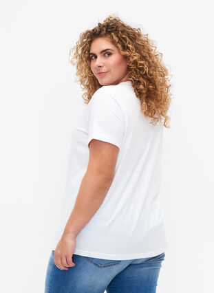 Basic cotton t-shirt, Bright White, Model image number 1