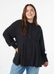 Viscose shirt with A-line shape, Black, Model image number 0