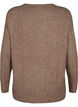 Melange sweater with round neck	, Caribou Mel., Packshot image number 1