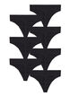 7-pack cotton g-string, Black, Packshot image number 1