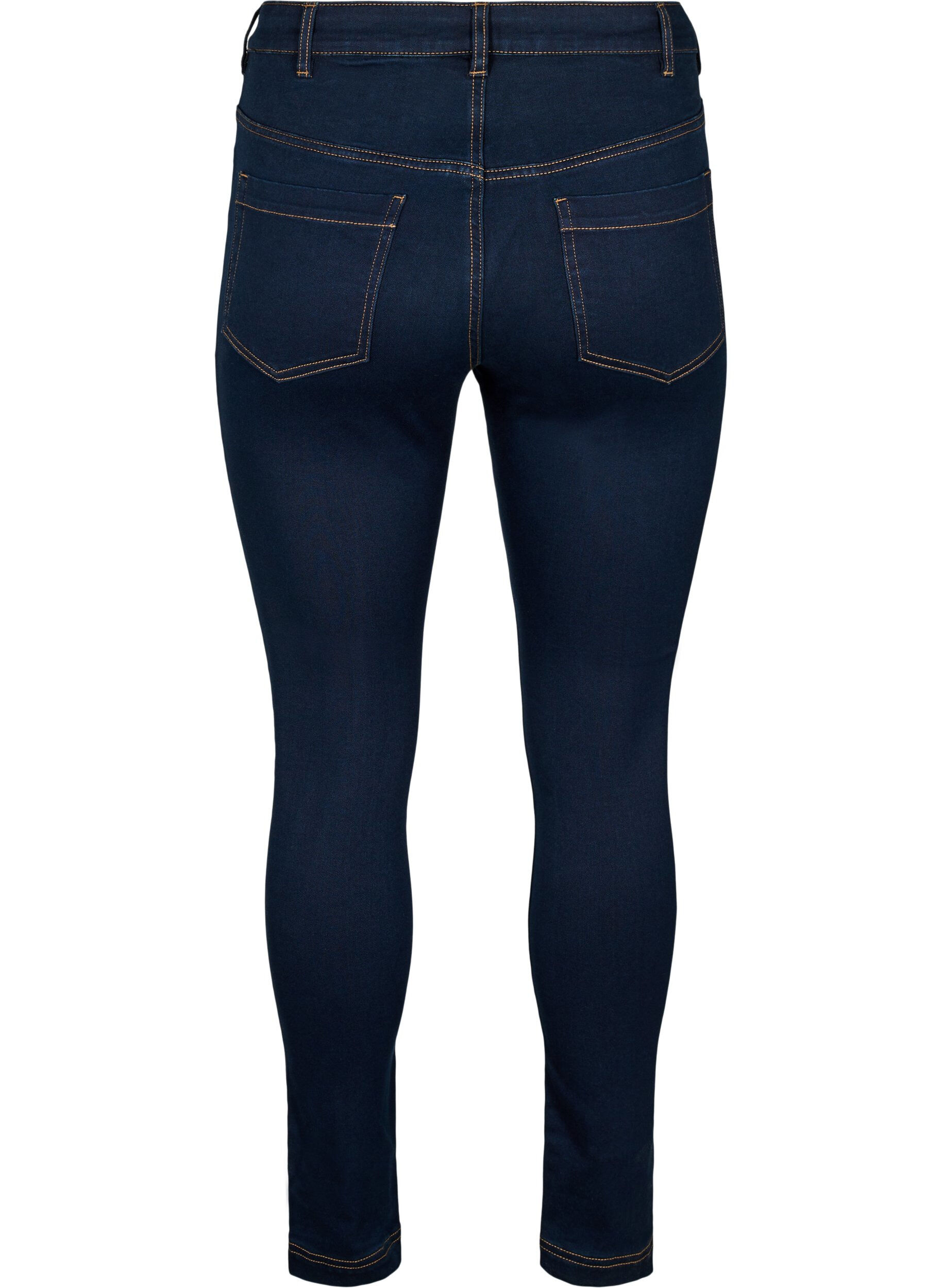 Zizzifashion Super slim Amy jeans with high waist, Unwashed, Packshot image number 1
