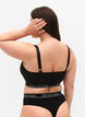 Cotton bra with adjustable straps, Black/Upper Font, Model image number 1
