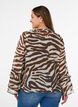 Chiffon blouse with zebra print and ruffles, Brown, Model image number 2