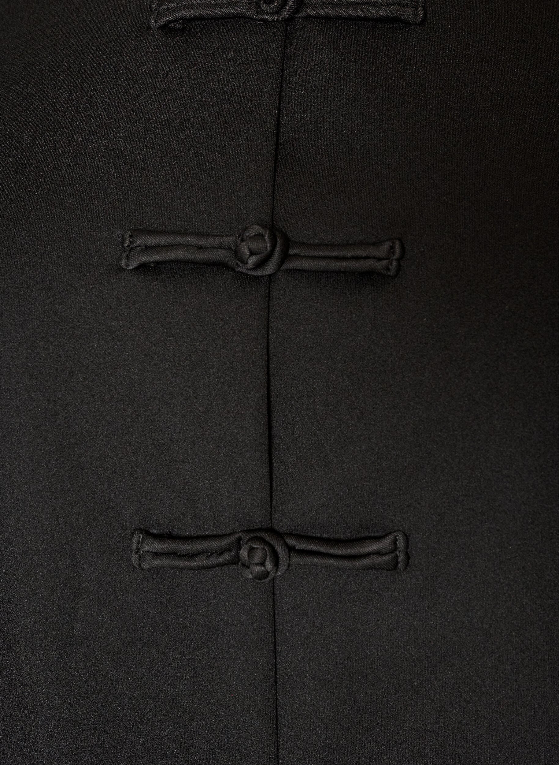 ZizzifashionFitted cardigan with knot fastenings, Black, Packshot image number 2