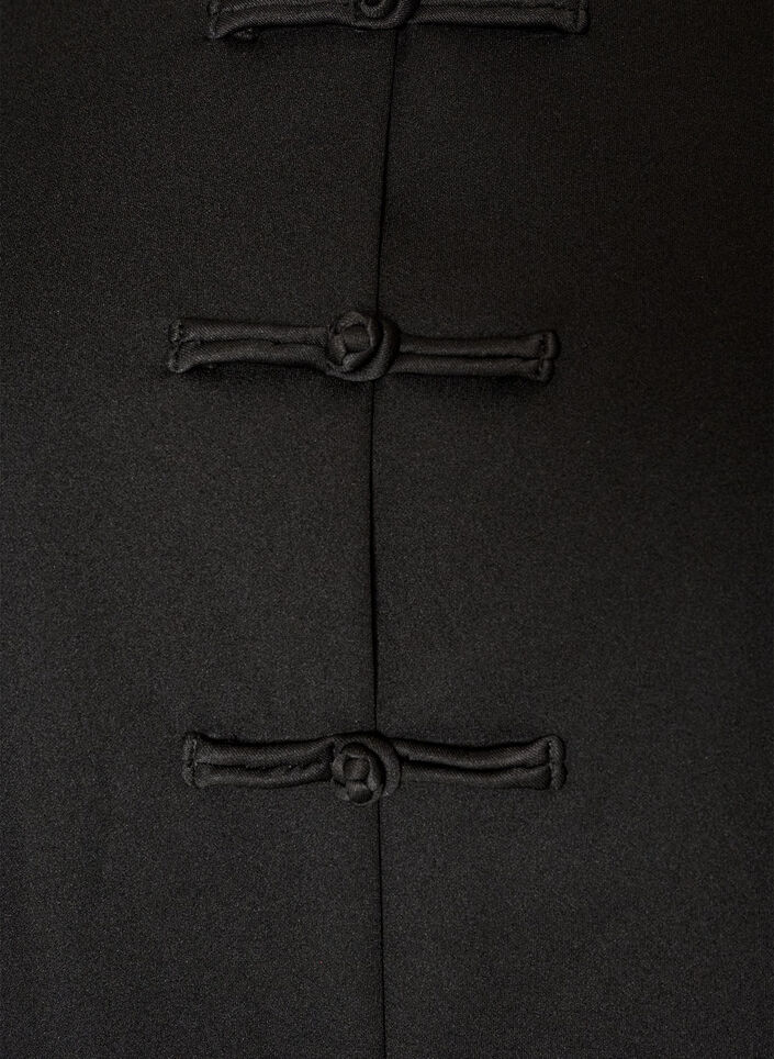 Fitted cardigan with knot fastenings, Black, Packshot image number 2