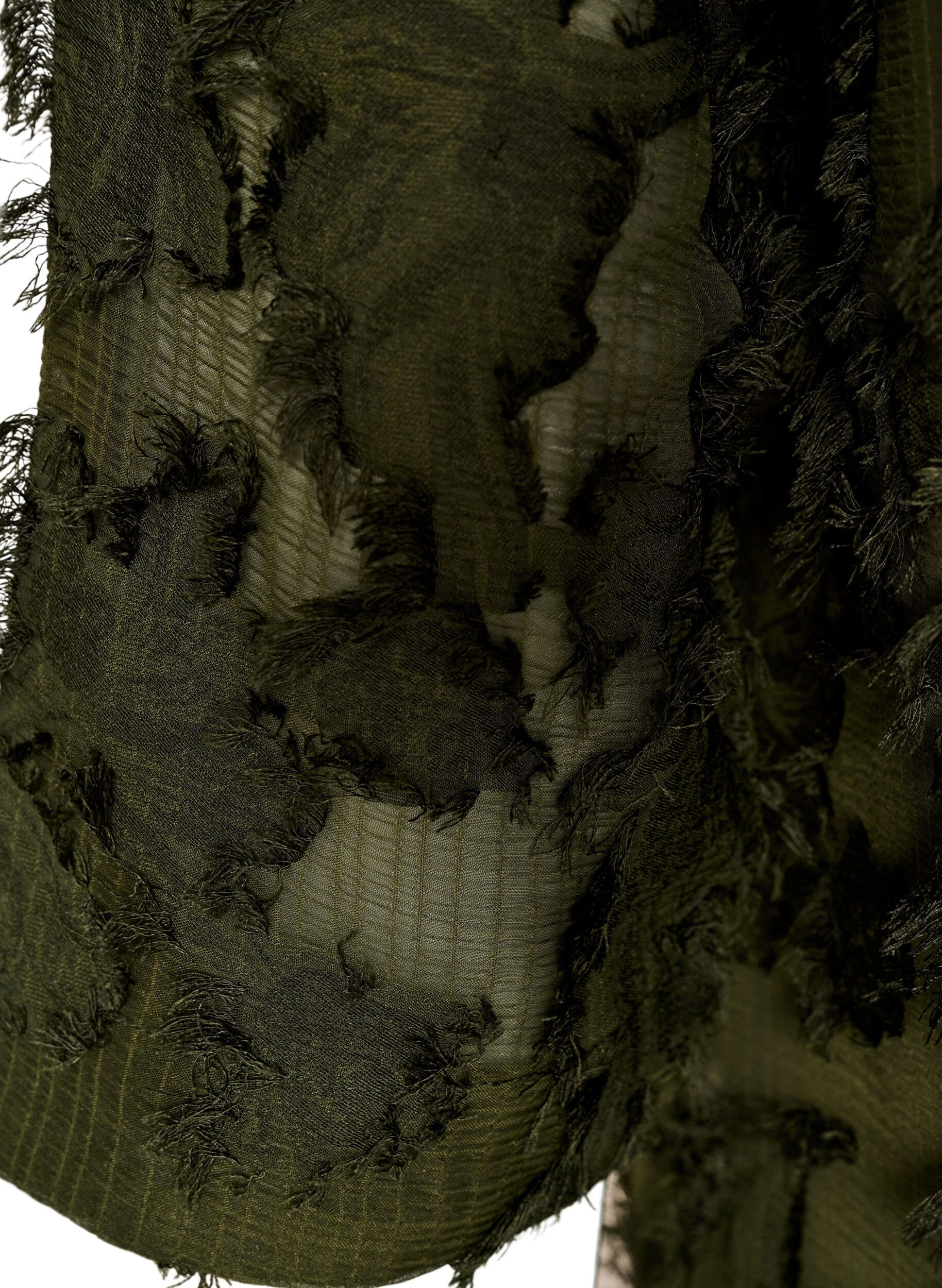 ZizzifashionBlouse with frayed threads and texture, Green, Packshot image number 3