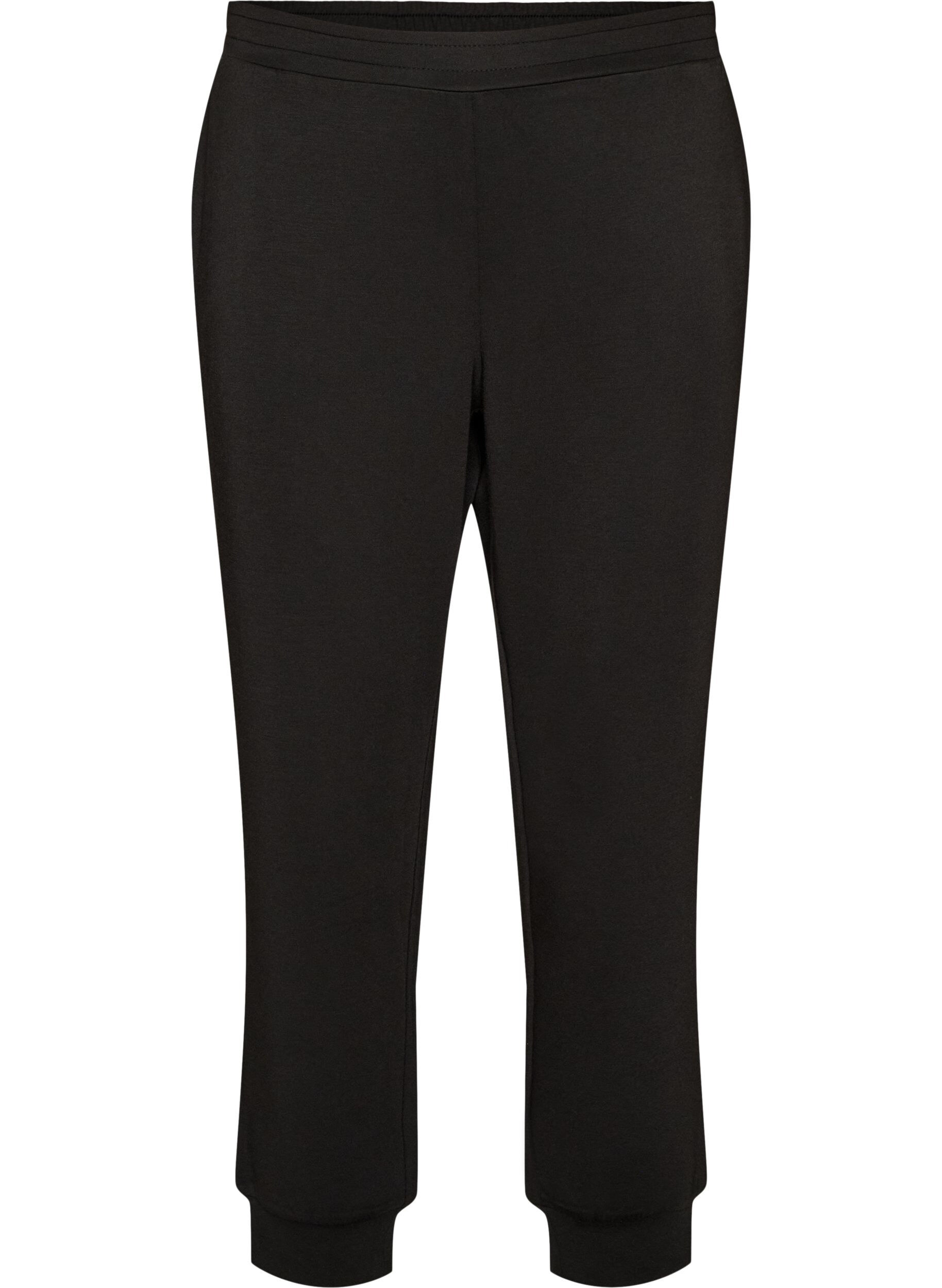ZizzifashionJersey trousers with high waist and pockets, Black, Packshot image number 0