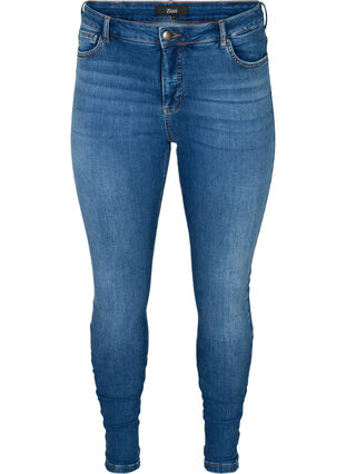 super slim, high-waisted Amy jeans, Blue denim, Packshot image number 0