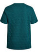 T-shirt in embossed cotton jersey, Green, Packshot image number 1