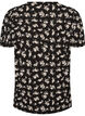 Blouse with short sleeves and floral print, Black, Packshot image number 1